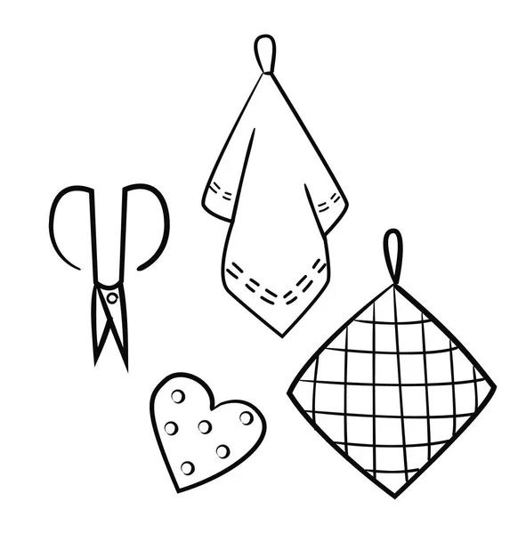 Menaje de cocina ilustración plana — Archivo Imágenes Vectoriales