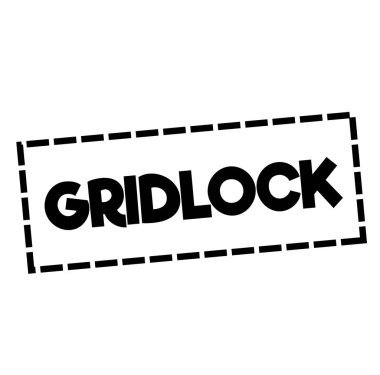 Beyaz üzerinde Gridlock damgası