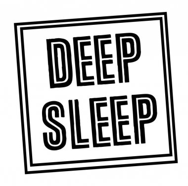 Beyaz üzerinde derin uyku damgası