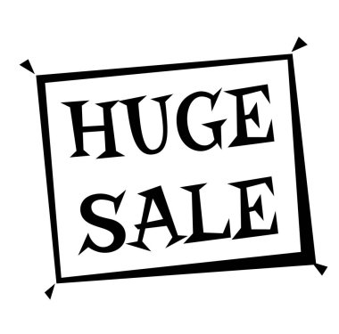 Beyaz üzerinde büyük satış damgası