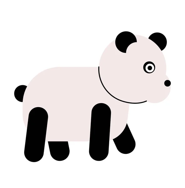 Panda vlakke afbeelding — Stockvector