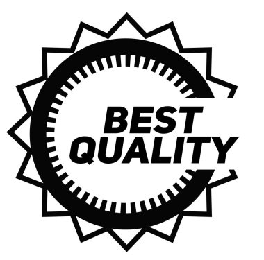 Beyaz üzerinde en iyi kalite damgası