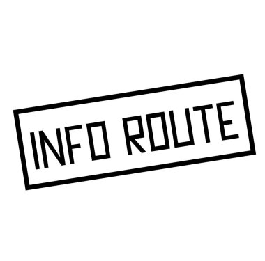 Beyaz üzerinde bilgi rota damgası