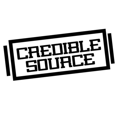 Beyaz üzerinde güvenilir kaynak damgası