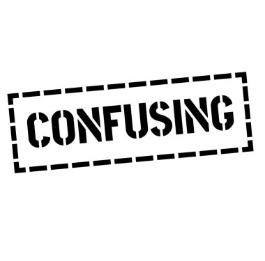 Beyaz üzerinde kafa karıştırıcı damga