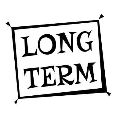 Beyaz üzerinde uzun vadeli damga