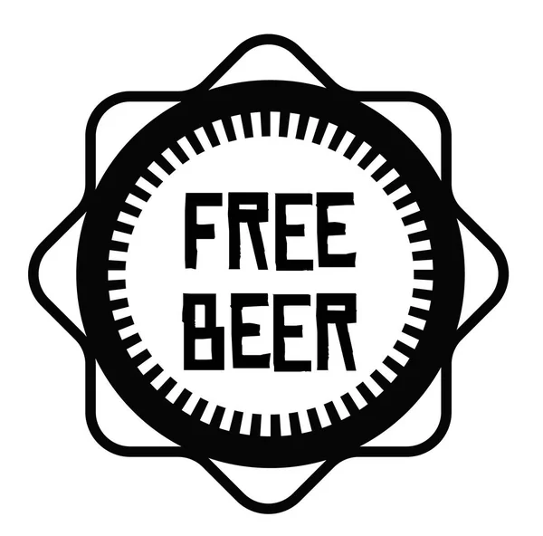 Sello de cerveza gratis en blanco — Vector de stock