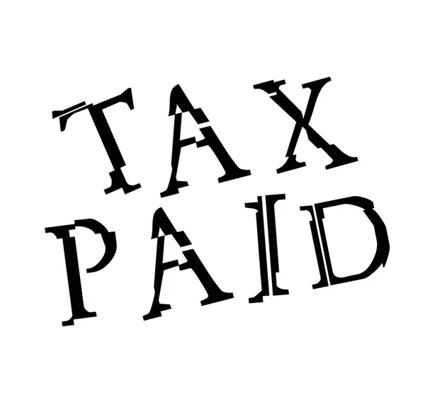 Znaczek podatku zapłaconego na białym — Wektor stockowy