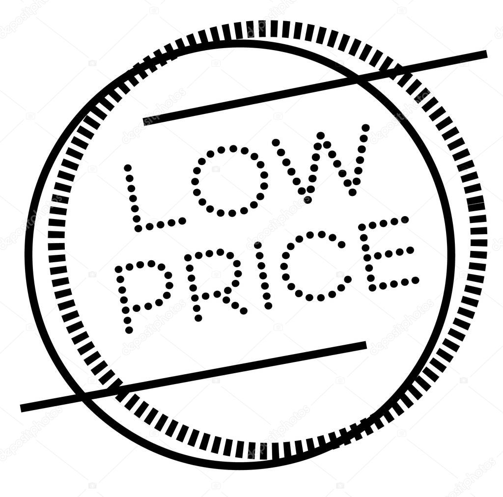 LOW PRICE stamp on white