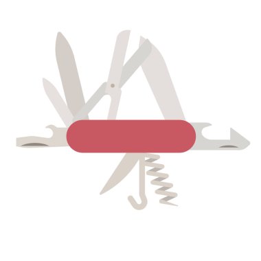 Beyaz üstüne çakın düz illüstrasyon