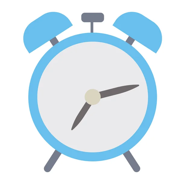 Reloj despertador ilustración plana en blanco — Vector de stock