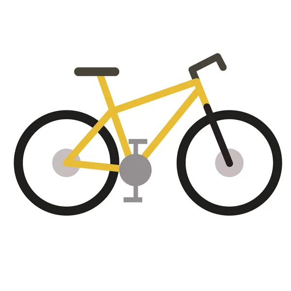 Bicicleta plana ilustração em branco — Vetor de Stock