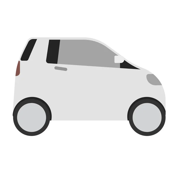 Smart car flat illustration on white — Stock Vector