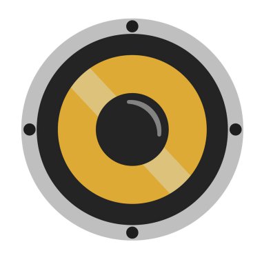 Beyaz hoparlör düz illüstrasyon