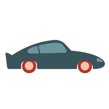 Beyaz araba düz illüstrasyon