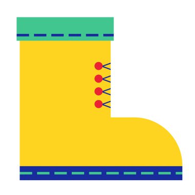 Beyaz üzerine sarı çizmeli düz illüstrasyon