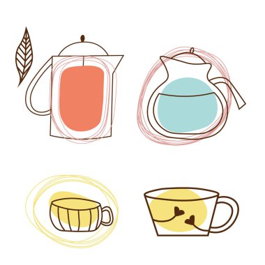 Beyaz mutfak düz illüstrasyon