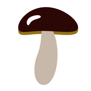 beyaz mantar düz illüstrasyon