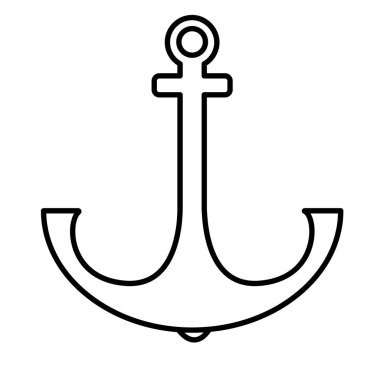 Çapa düz resimde beyaz