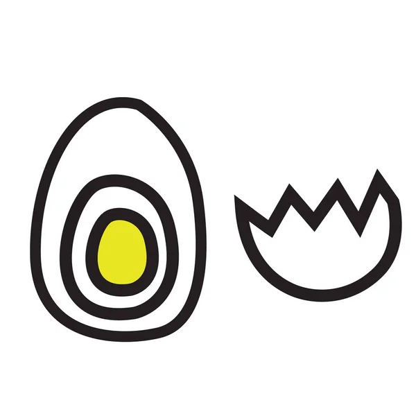 Яйцо плоская иллюстрация на белом — стоковый вектор