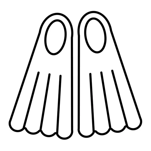 Flippers illustrazione piatta su bianco — Vettoriale Stock