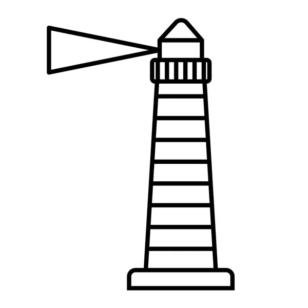 Lighthouse flat illustration on white — Stock Vector