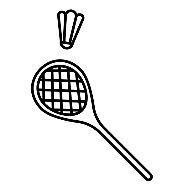 Badminton platt illustration på vit — Stock vektor