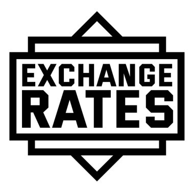 Beyaz arka planda Döviz Kurları damgası