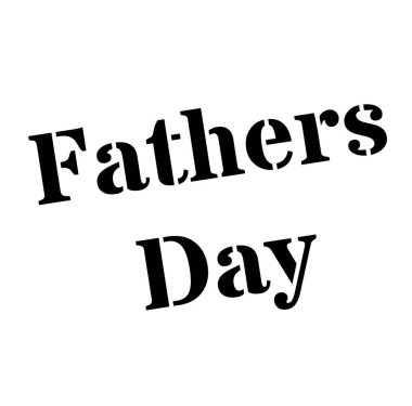 Beyaz arka planda Babalar Günü damgası