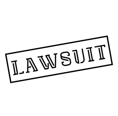 Beyaz arka planda dava damgası