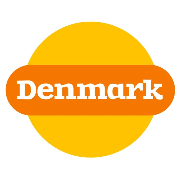 Znaczek Danii na białym tle — Wektor stockowy