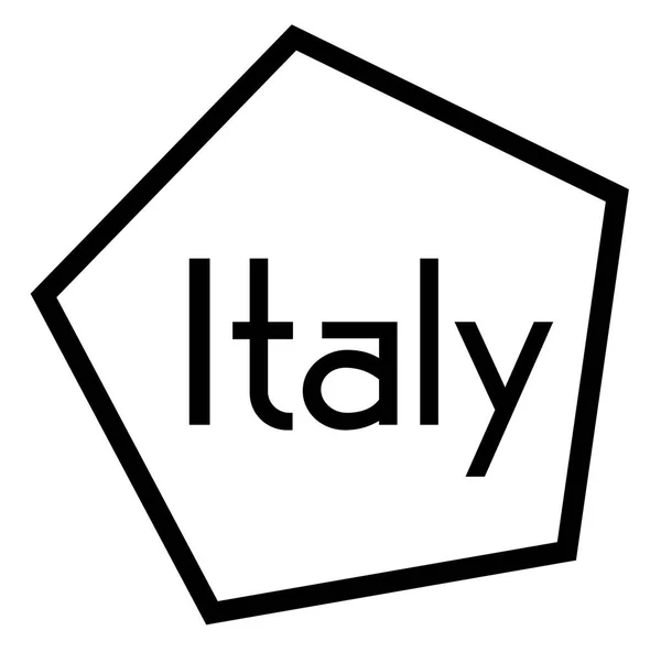 ตราประทับ ITALY บนพื้นหลังสีขาว — ภาพเวกเตอร์สต็อก