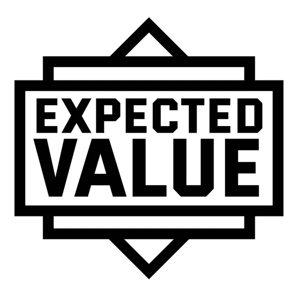 EXPECTED VALUE stamp on white background — Stock Vector