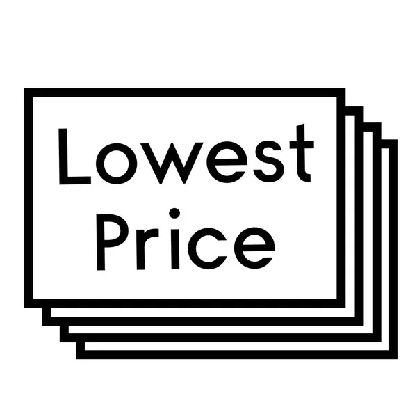 Sello de precio más bajo sobre fondo blanco — Vector de stock