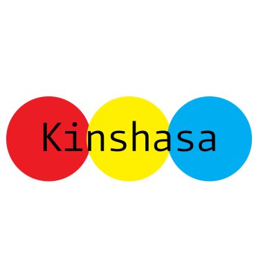 Beyaz arka planda Kinshasa damgası