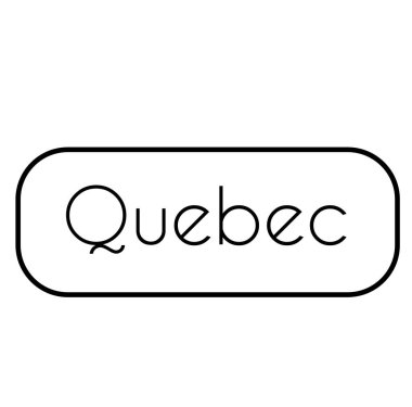Beyaz arka planda Quebec damgası