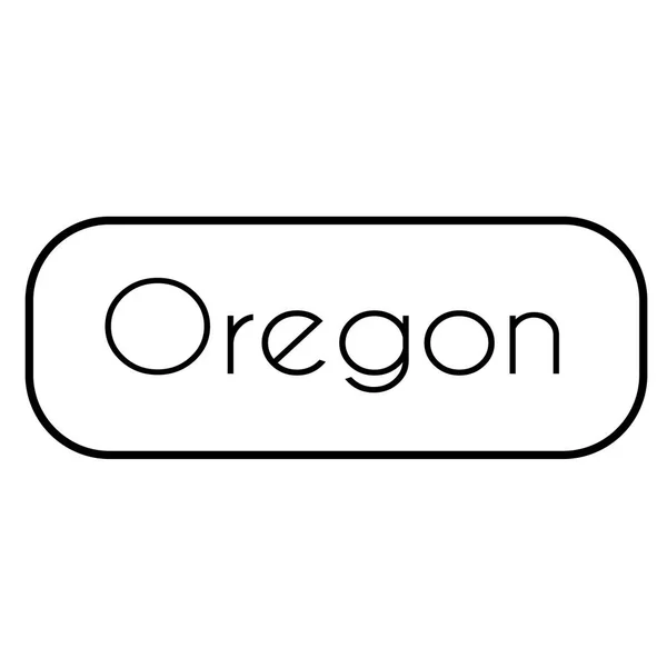 Sello OREGON sobre fondo blanco — Vector de stock