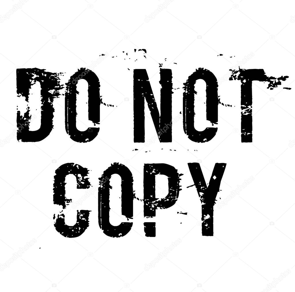 DO NOT COPY stamp on white background