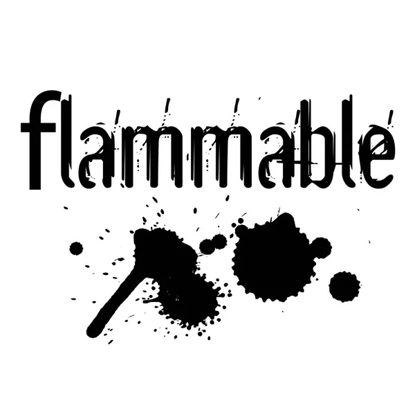 Марка FLAMMABLE на білому тлі — стоковий вектор