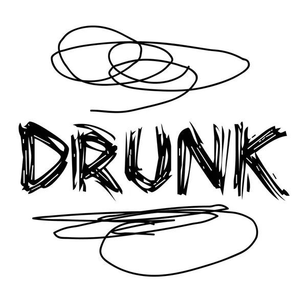 Betrunkene Marke auf weißem Hintergrund — Stockvektor