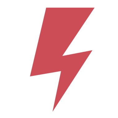 Kırmızı flaş geometrik illüstrasyon beyaz izole