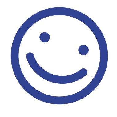 Beyaz üzerine izole smile geometrik illüstrasyon