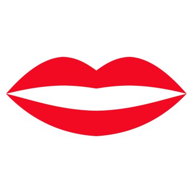 Arka planda izole edilmiş dudaklar geometrik illüstrasyon