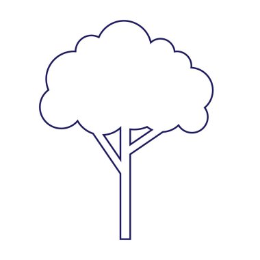 Arka planda yalıtılmış ağaç geometrik illüstrasyon