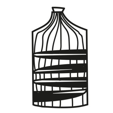 Arka planda yalıtılmış şişe elle çizilmiş çizim