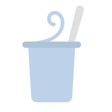 Youghurt geometrik illüstrasyon arka planda izole