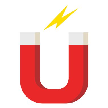 Arka planda izole edilmiş mıknatıs geometrik illüstrasyon