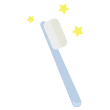 Arka planda izole edilmiş diş fırçası geometrik illüstrasyon