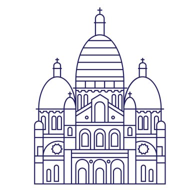 St Paul Katedrali geometrik illüstrasyon arka planda izole