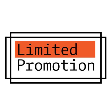 Beyaz arka planda Sınırlı Promosyon damgası